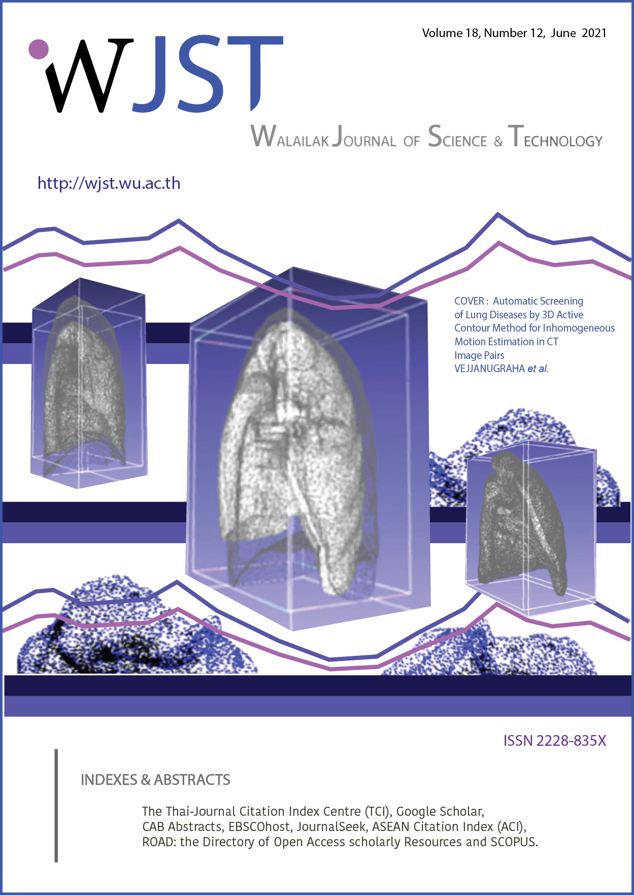 					View Vol. 18 No. 12 (2021): Walailak Journal of Science and Technology Volume 18, Number 12, 15 June 2021
				