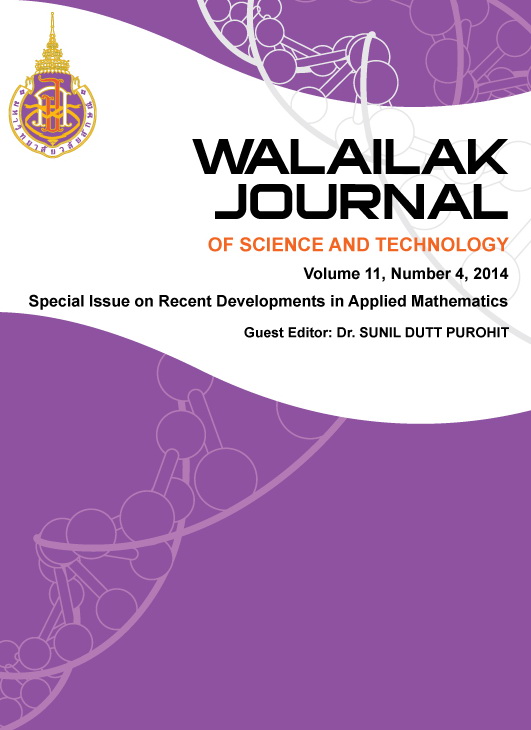 					View Vol. 11 No. 4 (2014): Special Issue on Recent Developments in Applied Mathematics
				